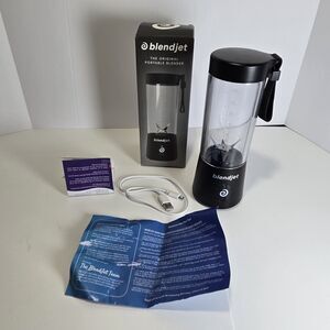 BlendJet One 12oz Portable Blender - Black - USB Rechargeable  (Tested/Working)